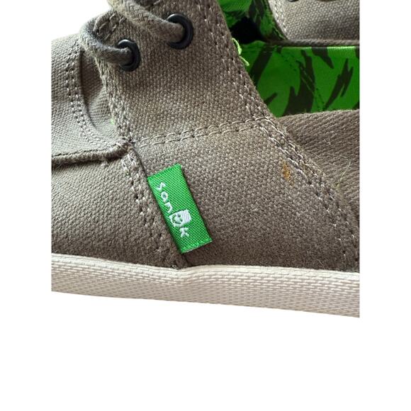 NEW- Sanuk Gray Canvas Lace-Up Loafers Women’s Size 5 US (EU 35 / UK 4) - Picture 6 of 7